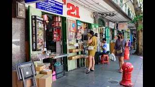 [4K] Walk around Bangkok amulets market "Tha Phra Chan"