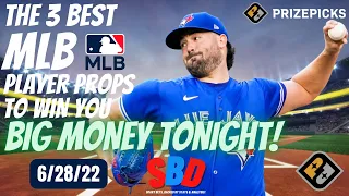 PRIZEPICKS MLB PLAYER PROPS + NRFI for TODAY 6/28/22 | BEST MLB BETS | FREE PICKS |