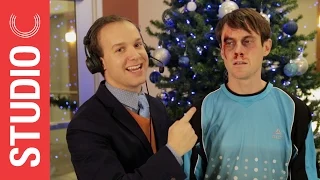 Goalkeeper Scott Sterling Gets a Christmas Present