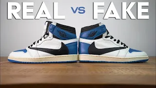 TRAVIS SCOTT FRAGMENT JORDAN 1 - Real V Fake Comparison