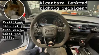 Alcantara LENKRAD richtig reinigen/pflegen. (Tutorial)  Mein Wundermittel gegen die Verschmutzung