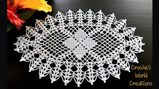 Crochet Doily Pattern | Beautiful Crochet Pattern | Mandala Design #crochet  #crochetworldcreations