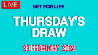 The National Lottery Set For Life draw results from Thursday 29 February 2024 | Live