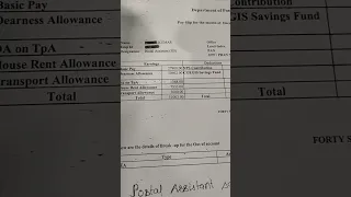 postal assistant salary slip