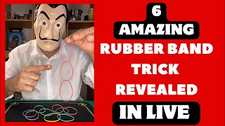 6 AMAZING RUBBER BAND MAGIC TRICK TUTORIAL “IN LIVE”