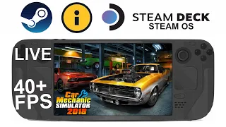 Car Mechanic Sim 2018 on Steam Deck/OS in 800p 40+Fps (Live)