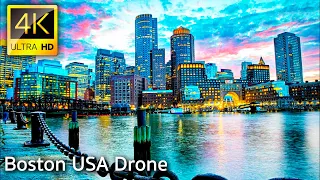 Boston USA in 4K UHD Drone