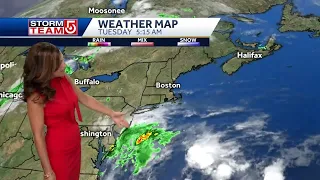 Video: Showers start to push in Tuesday afternoon