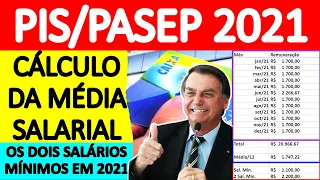 PIS/PASEP 2021 - CÁLCULO DA MÉDIA SALARIAL PARA O RECEBIMENTO DO ABONO SALARIAL 2021/2022