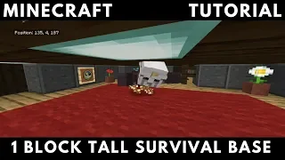 Minecraft 1 Block Tall Survival Base Tutorial Nojo's Realm