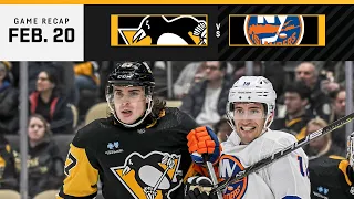 GAME RECAP: Penguins vs. Islanders (02.20.24) | Karlsson is 9th Fastest Defenseman to 800 Points