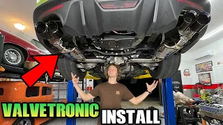 INSTALLING A VALVETRONIC DESIGNS ACTIVE EXHAUST ON MY WHIPPLE MUSTANG GT! (VALVED EXHAUST NOTE) #V8