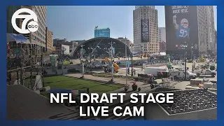 Live view of the NFL Draft stage