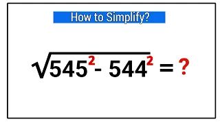 A Nice Olympiad Math Radical Simplification || Olympiad Mathematics