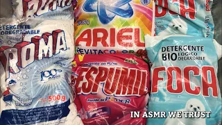 Laundry Powder Comparison: Roma, Foca, Ariel Revitacolor, Espumil, and Ace Color | ASMR