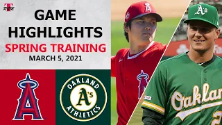 Los Angeles Angels vs. Oakland Athletics Highlights | March 5, 2021 (Spring Training)