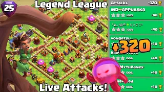 Th16 Legend League Attacks Strategy! +320 April Season Day 25 : Clash Of Clans