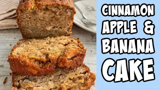 Cinnamon Apple & Banana Loaf Cake! Recipe tutorial #Shorts