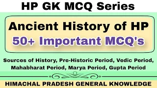 Ancient History of HP MCQ | 50+ Important Questions | Himachal Pradesh History | hpexamaffairs