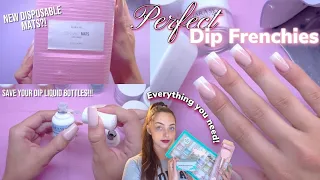 KIARA SKY DIP POWDER STARTER KIT | Dip Powder French Tip BEGINNER FRIENDLY Nail Tutorial | DIY Tips