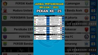 Jadwal Liga 1 hari ini 2022 - Pekan Ke 25 - Live Indosiar #liga1match #briliga1 #liga1