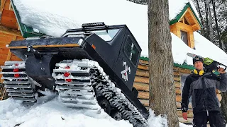 Deep Snow Logging in the Canadian Wilderness / Ep79 / Outsider Log Cabin