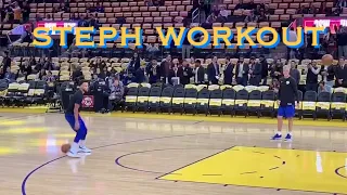 📺 Stephen Curry 💦 workout at Warriors pregame before Houston Rockets at Chase Center