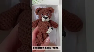 Crochet teddy bear, amigurumi bear pattern