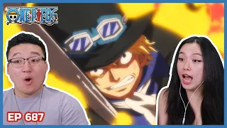 SABO VS NAVY! | One Piece Episode 687 Couples Reaction & Discussion