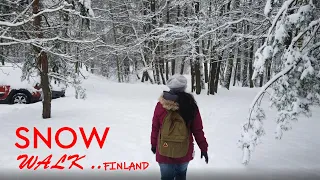Finland Snowfall | Heavy Snow Storm ❄️ after Blizzard in Helsinki Finland |Finland vlog l #finland
