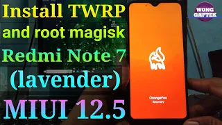 Install Twrp Redmi Note 7 (lavender) MIUI 12.5 || Root Redmi Note 7