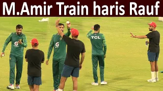 Muhammad Amir Teach Haris Rauf how to Correct your line and length | Haris Rauf vs Muhammad Amir