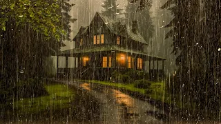 Rain Sounds for Sleeping 24 Hours | Heavy Rain All Night for Insomnia Relief, Relaxing & Studying