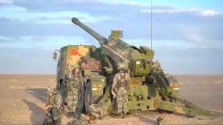 Chinese troops conduct live-fire drill to test new howitzers