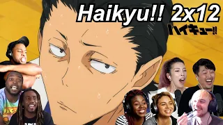 Haikyu!! 2x12 Reactions | Great Anime Reactors!!! | 【ハイキュー!!】【海外の反応】