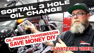 How To @harleydavidson  Softail 3 Hole Oil Change