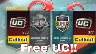 How to get free uc from bonus challenge  in pubg mobile | free uc pubg mobile