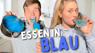 Ein Tag nur BLAU essen