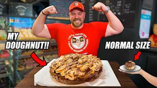 It’s Even Tougher for Americans?? UK's Largest 14-Inch Monster Doughnut Challenge in Nottingham!!