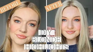 DIY BLONDE HIGHLIGHTS... EASY, DAMAGE FREE AT HOME BABYLIGHTS