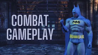Batman: Arkham City | 1970's Batsuit Combat Gameplay | Tahfeem Adee