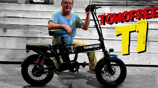 FHW TOMOFREE Folding E-Bike 1200W Motor, 31MPH, 48V 20AH 40Miles Range Unboxing and Ride #ebike