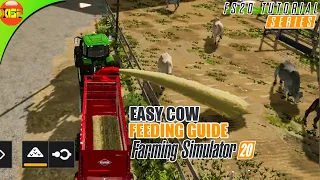 Feed Cows Easily | Farming Simulator 20 | FS 20 guides how to!