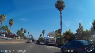 07-18-17  Nissan Leaf Accident -Dash cam. Video