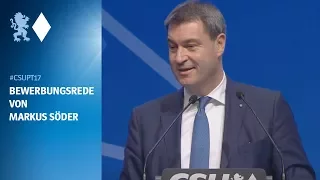 Bewerbungsrede von Markus Söder am Parteitag als Spitzenkandidat für die Landtagswahl 2018