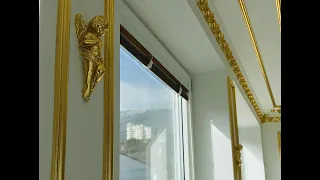 Золотой декор. Лепные детали в интерьере. Gold decor. stucco details in the interior. Поталь-Центр