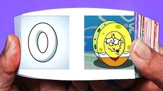 Number lore but they are Spongebob Complete edition ~abcd,shape lore,size comparison | Flipbook