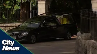 Queen's coffin begins its final journey back to London