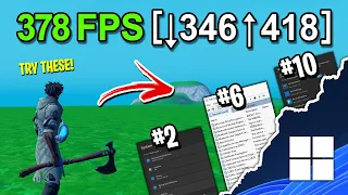 10 Quick Tips To BOOST FPS In Fortnite! (Windows 11)