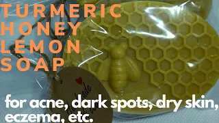 Turmeric Honey Lemon Soap recipe | How to make Turmeric Soap | Turmeric Soap for Acne & Dark Spots